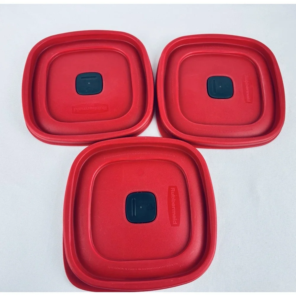 Rubbermaid Easy Find‎ Vented Replacement Red Lids ONLY 6.5
